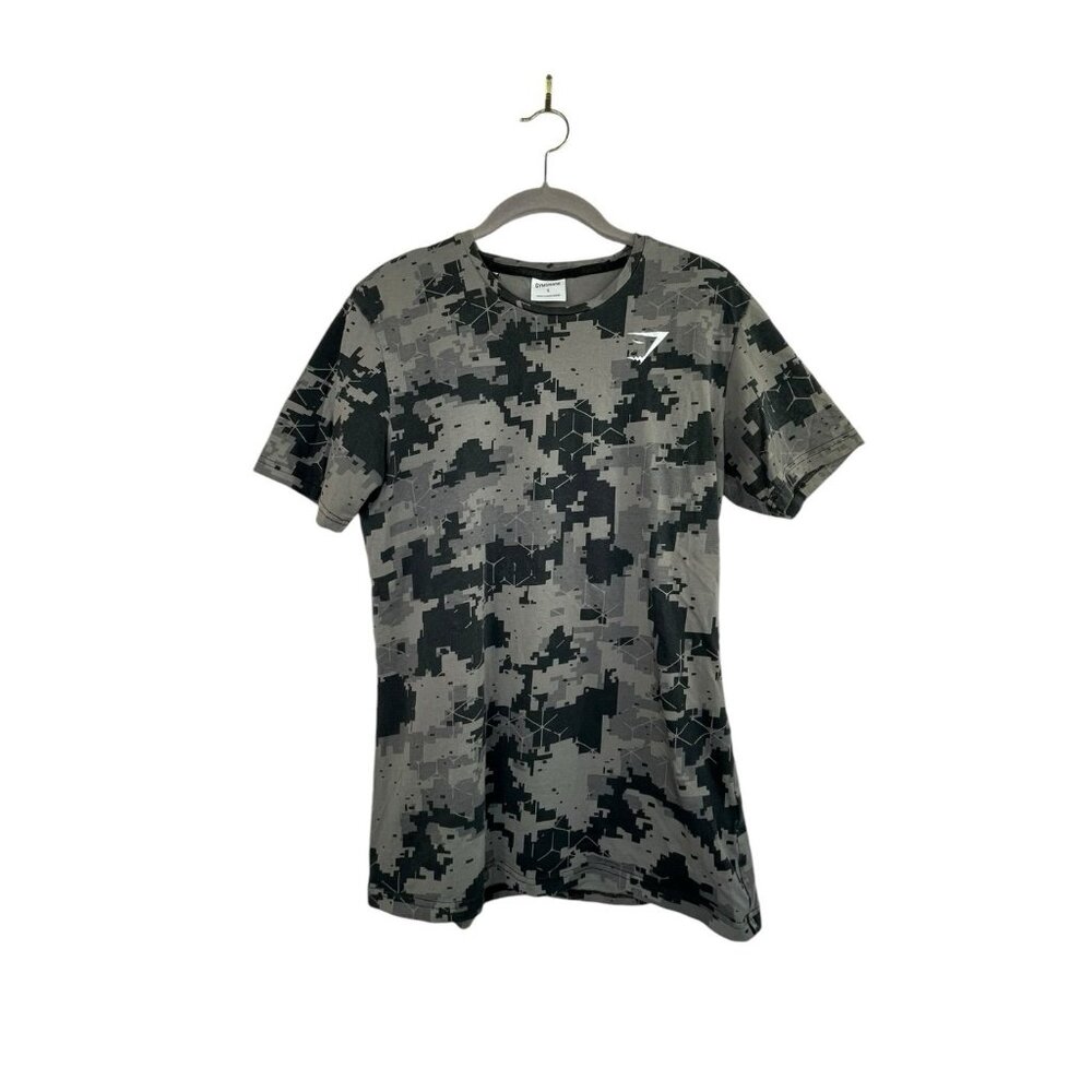 Gymshark Critical T-Shirt Black Camo Mens Size Small